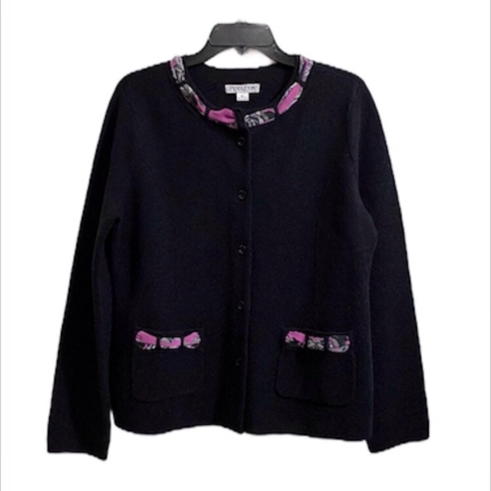 Pendleton Black And Purple Women’s Sweater Medium